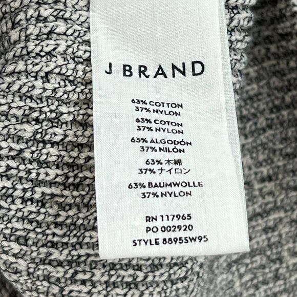 J Brand Ribbed Marled Boxy Oversized Drop Shoulder Crop Sweater 8895SW95 - Picture 7 of 7